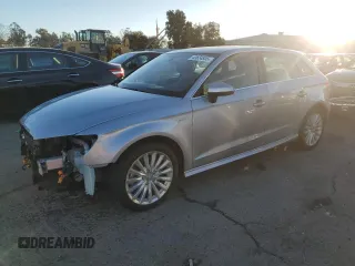 2017 Audi A3 Sportback e-tron Premium Plus with VIN WAUTPBFF0HA086526, listed as a Copart auction lot 43654835 with 52,427 mi miles and Salvage Title. Bid and sale history available at carsss.com. Image 1.
