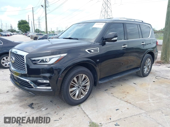 2018 Infiniti QX80 with VIN JN8AZ2NF1J9663338, listed as a IAAI auction lot 42689592 with 69,559 mi miles and . Bid and sale history available at DreamBid. Image 17.