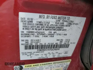 2007 Ford Freestyle SEL z VIN 1FMDK05147GA34694, wystawiony jako Copart lot #64425564 z przebiegiem Nie podano mil oraz Szkoda całkowita • Salvage title. Historia ofert i sprzedaży dostępna na DreamBid. Obrazek 12.