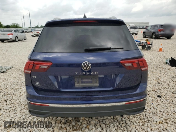 2024 Volkswagen Tiguan SE with VIN 3VVNB7AX0RM156717, listed as a Copart auction lot 54706775 with 419 mi miles and Salvage title. Bid and sale history available at DreamBid. Image 6.