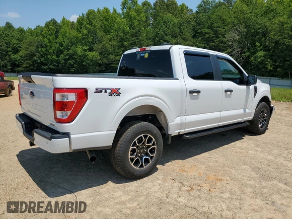2022 Ford F-150 XL with VIN 1FTFW1E82NFB79062, listed as a Copart auction lot 61136015 with 37,849 mi miles and Salvage title. Bid and sale history available at DreamBid. Image 3.