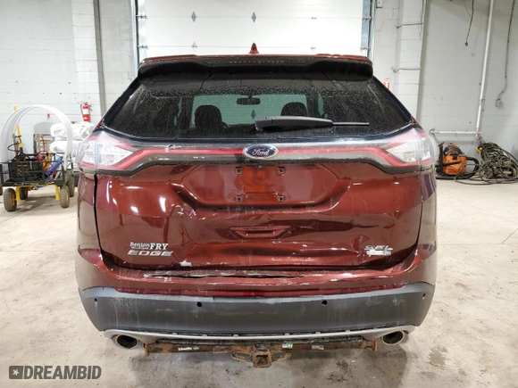 2015 Ford Edge SEL with VIN 2FMTK4J94FBB68996, listed as a Copart auction lot 52613325 with 66,337 mi miles and Salvage Title. Bid and sale history available at carsss.com. Image 6.