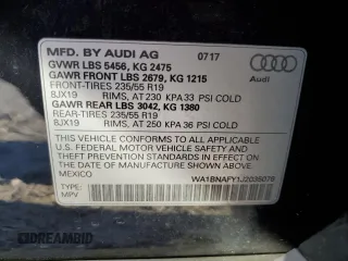 2018 Audi Q5 Premium Plus with VIN WA1BNAFY1J2035076, listed as a Copart auction lot 73202572 with 53,864 mi miles. Bid and sale history available at carsss.com. Image 13.