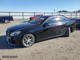 2015 Mercedes-Benz E-Class E 400 with VIN WDDHF6HB4FB090640, listed as a Copart auction lot 46488245 with 75,856 mi miles and Salvage Title. Bid and sale history available at carsss.com. Image 1.