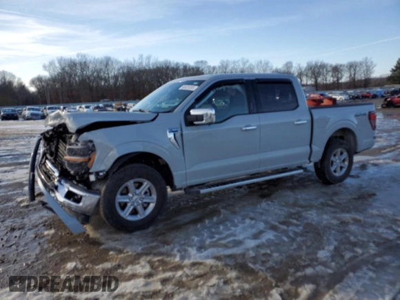 2024 Ford F-150 XLT with VIN 1FTFW3L80RKF63210, listed as a Copart auction lot 46525355 with 9,118 mi miles and Salvage Title. Bid and sale history available at DreamBid. Image 1.