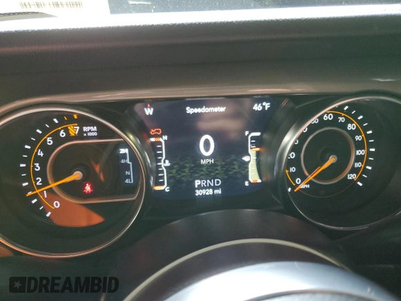 2022 Jeep Wrangler Unlimited Sahara Altitude with VIN 1C4HJXEG0NW115877, listed as a Copart auction lot 80689494 with 30,928 mi miles and Salvage title. Bid and sale history available at DreamBid. Image 9.