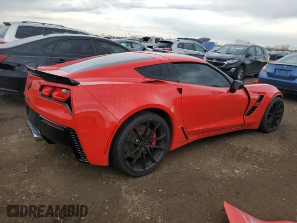 2019 Chevrolet Corvette Grand Sport 1LT z VIN 1G1YV2D70K5103683, wystawiony jako Copart lot #53854875 z przebiegiem 38 229 mil mil oraz Szkoda całkowita • Salvage title. Historia ofert i sprzedaży dostępna na DreamBid. Obrazek 3.