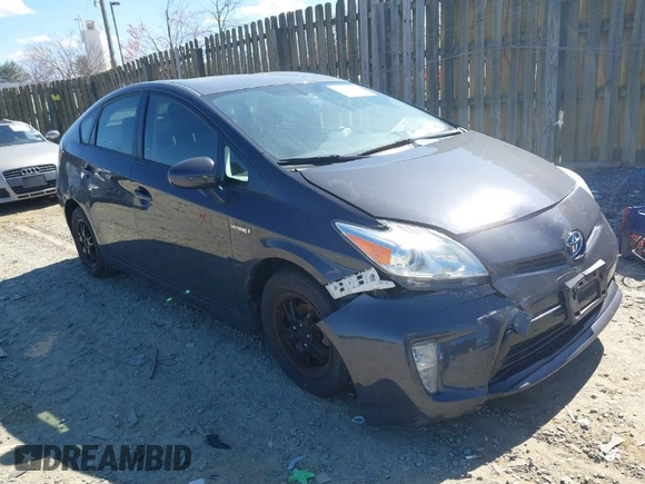 2012 Toyota Prius One with VIN JTDKN3DU5C5507573, listed as a IAAI auction lot 41887602 with 142,708 mi miles. Bid and sale history available at carsss.com. Image 1.