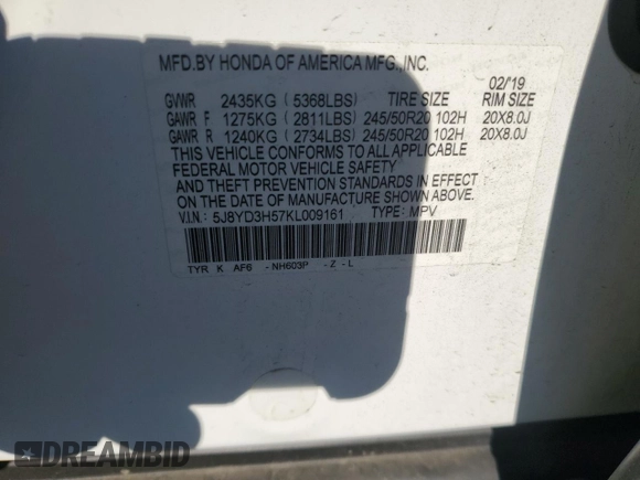 2019 Acura MDX Technology z VIN 5J8YD3H57KL009161, wystawiony jako Copart lot #86715854 z przebiegiem 30 935 mil mil oraz Szkoda całkowita • Salvage title. Historia ofert i sprzedaży dostępna na DreamBid. Obrazek 14.