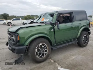 2023 Ford Bronco with VIN 1FMDE5AP1PLB20485, listed as a Copart auction lot 71478364 with 31,646 mi miles and Salvage Title. Bid and sale history available at carsss.com. Image 1.