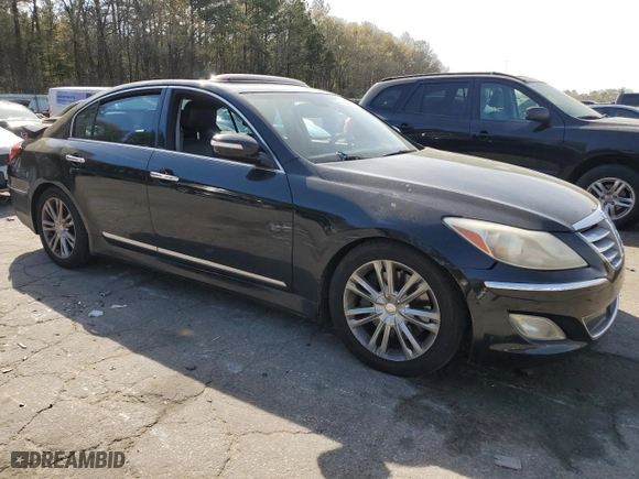 2012 Hyundai Genesis 4.6L with VIN KMHGC4DF6CU211014, listed as a Copart auction lot 50707835 with 0 mi miles and Salvage Title. Bid and sale history available at carsss.com. Image 4.
