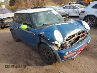 2002 MINI Hardtop with VIN WMWRC33412TC34549, listed as a IAAI auction lot 41585558 with 181,059 mi miles and . Bid and sale history available at DreamBid. Image 1.