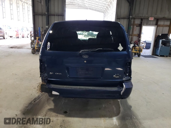 2005 Kia Sedona LX with VIN KNDUP131556615011, listed as a Copart auction lot 47174335 with 161,458 mi miles and Salvage Title. Bid and sale history available at carsss.com. Image 6.