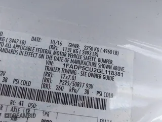2016 Ford C-Max Energi SEL with VIN 1FADP5CU2GL118381, listed as a IAAI auction lot 41516426 with 220,361 mi miles. Bid and sale history available at carsss.com. Image 9.