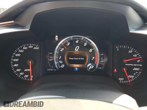 2019 Chevrolet Corvette 1LT with VIN 1G1YB2D73K5111639, listed as a Copart auction lot 50060404 with 24,787 mi miles and Salvage Title. Bid and sale history available at carsss.com. Image 9.