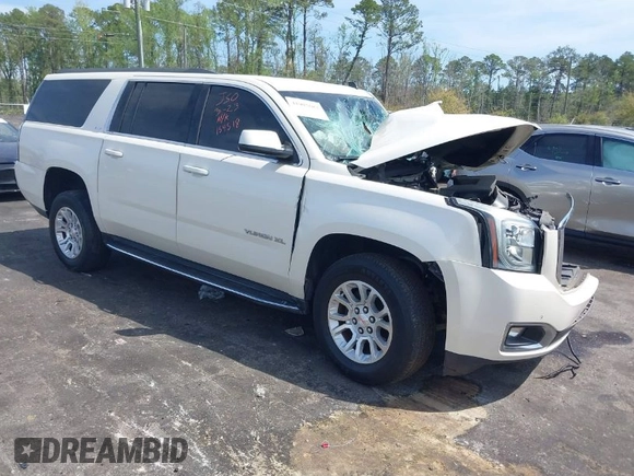 2015 GMC Yukon XL SLT with VIN 1GKS1HKC0FR154518, listed as a IAAI auction lot 41905683 with 162,482 mi miles. Bid and sale history available at carsss.com. Image 1.