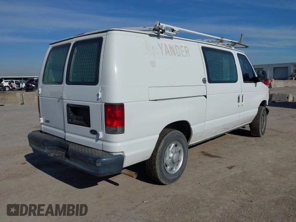 2014 Ford Econoline Cargo Commercial with VIN 1FTNE1EW8EDB20428, listed as a IAAI auction lot 41335946 with 201,988 mi miles and . Bid and sale history available at DreamBid. Image 4.