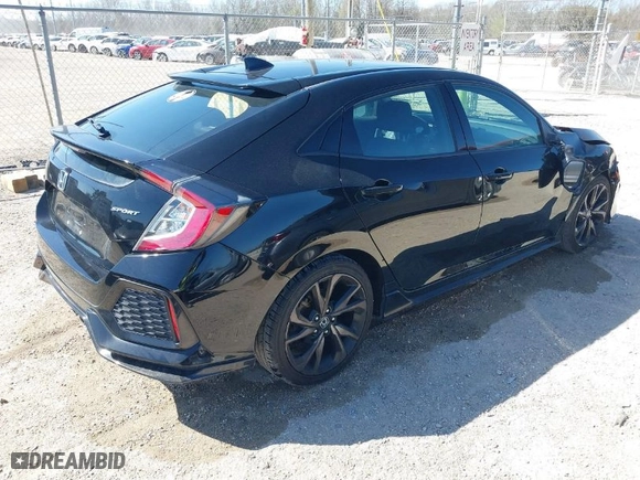 2017 Honda Civic Hatchback Sport with VIN SHHFK7H49HU207373, listed as a IAAI auction lot 41743256 with 98,881 mi miles. Bid and sale history available at carsss.com. Image 4.