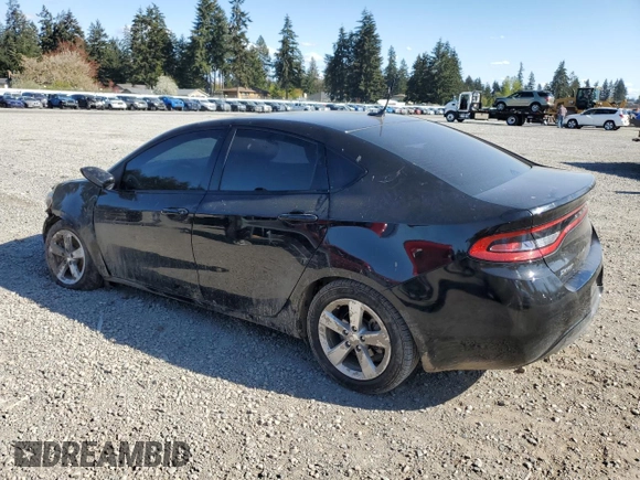 2015 Dodge Dart SXT with VIN 1C3CDFBB8FD265368, listed as a Copart auction lot 54125635 with 117,047 mi miles and Salvage Title. Bid and sale history available at carsss.com. Image 2.