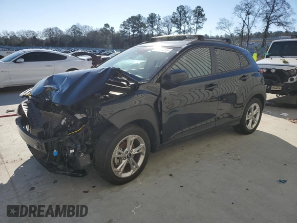 2023 Hyundai Kona SEL with VIN KM8K32ABXPU974059, listed as a Copart auction lot 46161695 with 29,762 mi miles and Salvage Title. Bid and sale history available at DreamBid. Image 1.