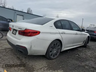 2018 BMW 5 Series 530e xDrive z VIN WBAJB1C56JB084422, wystawiony jako Copart lot #47596335 z przebiegiem 68 276 mil mil oraz Szkoda całkowita • Salvage title. Historia ofert i sprzedaży dostępna na DreamBid. Obrazek 3.