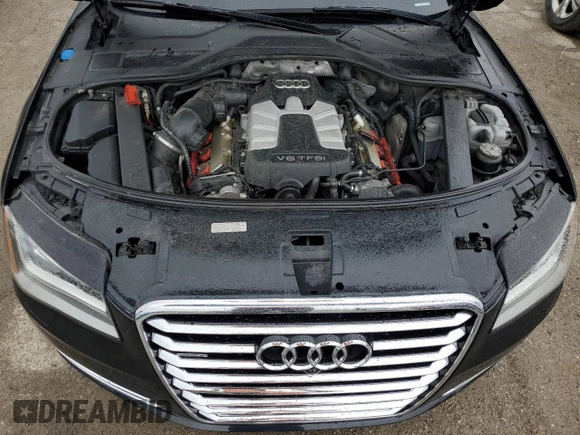 2013 Audi A8 3.0L with VIN WAURGAFD2DN013552, listed as a Copart auction lot 57822075 with 146,315 mi miles and Salvage title. Bid and sale history available at DreamBid. Image 11.