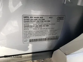 2021 Audi Q5 Prestige with VIN WA1CAAFY0M2108510, listed as a Copart auction lot 89382125 with 9,187 mi miles and Salvage Title. Bid and sale history available at carsss.com. Image 13.