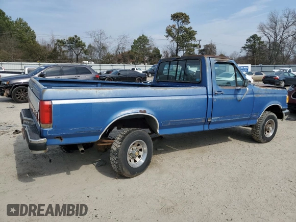1990 Ford F-150 with VIN 1FTEF14N6LNB21235, listed as a Copart auction lot 46149815 with 76,777 mi miles and Salvage Title. Bid and sale history available at carsss.com. Image 3.