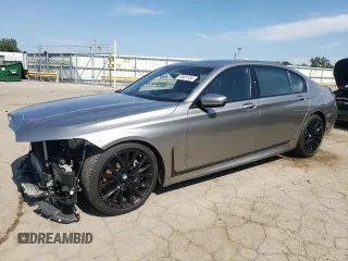 2020 BMW 7 Series 740i xDrive with VIN WBA7T4C03LGF97150, listed as a Copart auction lot 65481534 with 49,705 mi miles and Salvage Title. Bid and sale history available at carsss.com. Image 1.