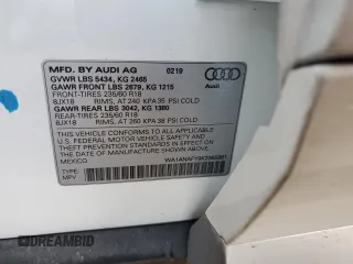 2019 Audi Q5 Premium with VIN WA1ANAFY9K2065861, listed as a Copart auction lot 68980612 with 19,742 mi miles. Bid and sale history available at carsss.com. Image 13.