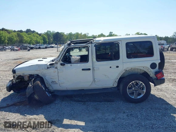 2019 Jeep Wrangler Unlimited Sahara with VIN 1C4HJXEN5KW509806, listed as a IAAI auction lot 42071325 with 95,549 mi miles and . Bid and sale history available at DreamBid. Image 15.