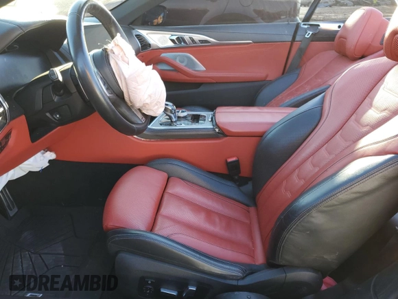 2019 BMW 8 Series M850i xDrive with VIN WBAFY4C55KBX29701, listed as a Copart auction lot 72955333 with Not provided miles and Salvage title. Bid and sale history available at DreamBid. Image 7.
