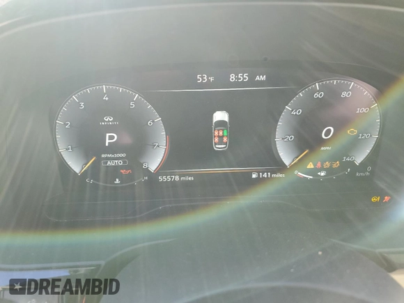 2022 Infiniti QX60 Luxe with VIN 5N1DL1FS9NC331653, listed as a Copart auction lot 76532844 with 55,578 mi miles and Salvage title. Bid and sale history available at DreamBid. Image 9.