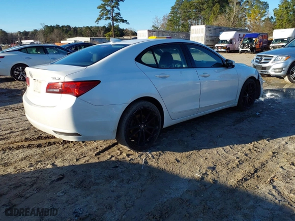 2018 Acura TLX with VIN 19UUB1F38JA010436, listed as a IAAI auction lot 41427102 with 116,912 mi miles. Bid and sale history available at carsss.com. Image 4.