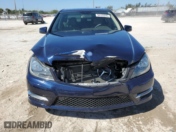 2014 Mercedes-Benz C 250 Sport with VIN WDDGF4HB0EA963918, listed as a Copart auction lot 50125245 with 49,923 mi miles and Salvage Title. Bid and sale history available at DreamBid. Image 5.