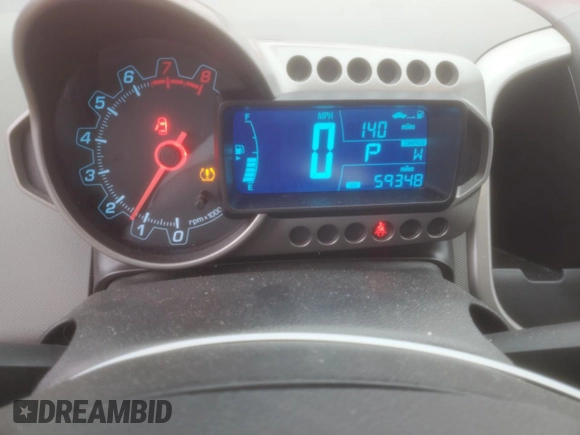 2014 Chevrolet Sonic LT with VIN 1G1JC6SB1E4196455, listed as a Copart auction lot 44398885 with 59,348 mi miles and Salvage Title. Bid and sale history available at carsss.com. Image 9.