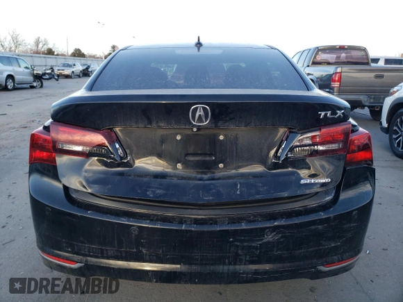 2015 Acura TLX Advance with VIN 19UUB3F70FA006953, listed as a Copart auction lot 85293364 with 92,015 mi miles and Salvage title. Bid and sale history available at DreamBid. Image 6.
