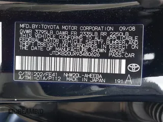 2009 Toyota Prius with VIN JTDKB20UX93480626, listed as a IAAI auction lot 42064577 with 227,868 mi miles. Bid and sale history available at carsss.com. Image 9.