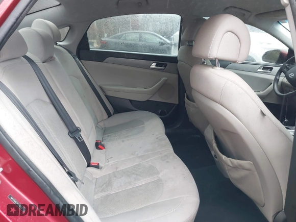 2015 Hyundai Sonata 2.4L SE with VIN 5NPE24AF7FH188232, listed as a IAAI auction lot 41811518 with 140,850 mi miles. Bid and sale history available at carsss.com. Image 8.