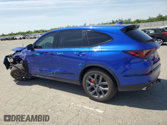 2022 Acura MDX w/A-Spec Package with VIN 5J8YE1H02NL041977, listed as a Copart auction lot 54224465 with 54,585 mi miles and Salvage title. Bid and sale history available at DreamBid. Image 2.
