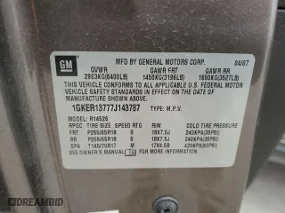 2007 GMC Acadia SLE with VIN 1GKER13777J143787, listed as a Copart auction lot 81063214 with 0 mi miles and Clean Title. Bid and sale history available at carsss.com. Image 13.