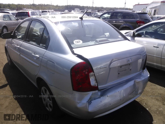 2007 Hyundai Accent GLS with VIN KMHCN46C97U131224, listed as a IAAI auction lot 25910584 with 89,432 mi miles. Bid and sale history available at carsss.com. Image 3.