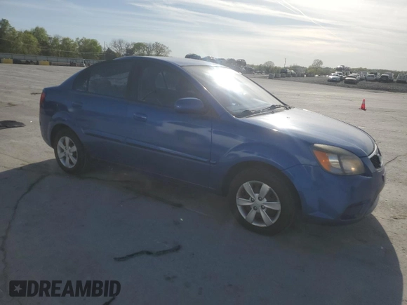 2010 Kia Rio LX with VIN KNADH4A35A6635429, listed as a Copart auction lot 53266835 with 110,615 mi miles and Salvage Title. Bid and sale history available at carsss.com. Image 4.