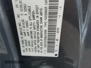 2009 Honda Accord EX z VIN 1HGCS12709A019308, wystawiony jako Copart lot #59321835 z przebiegiem 118 215 mil mil oraz Czysty tytuł • Clean title. Historia ofert i sprzedaży dostępna na DreamBid. Obrazek 12.