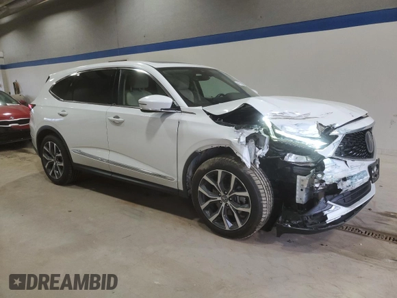 2022 Acura MDX w/Technology Package with VIN 5J8YD9H46NL003009, listed as a Copart auction lot 44275125 with 62,194 mi miles and Salvage Title. Bid and sale history available at carsss.com. Image 4.