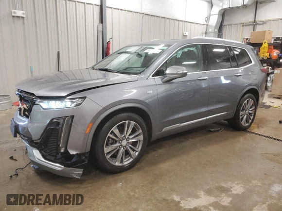2021 Cadillac XT6 Premium Luxury with VIN 1GYKPFRS3MZ210552, listed as a Copart auction lot 89174415 with 12,823 mi miles and Salvage title. Bid and sale history available at DreamBid. Image 1.