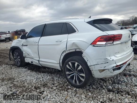 2023 Volkswagen Atlas SEL Premium R-Line with VIN 1V2FE2CAXPC200869, listed as a Copart auction lot 50109995 with 55,710 mi miles and Salvage title. Bid and sale history available at DreamBid. Image 2.