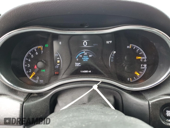 2018 Jeep Grand Cherokee Laredo E with VIN 1C4RJFAG0JC394456, listed as a Copart auction lot 50465325 with 114,095 mi miles and Salvage Title. Bid and sale history available at DreamBid. Image 9.