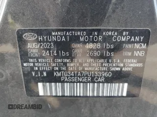 2023 Genesis G70 2.0T with VIN KMTG34TA7PU133960, listed as a Copart auction lot 80424054 with Not Provided miles and Clean Title. Bid and sale history available at DreamBid. Image 12.