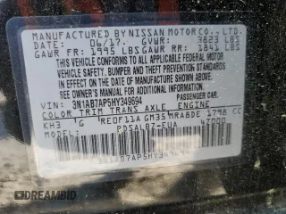 2017 Nissan Sentra S z VIN 3N1AB7AP5HY349694, wystawiony jako Copart lot #53722775 z przebiegiem 151 419 mil mil oraz Czysty tytuł • Clean title. Historia ofert i sprzedaży dostępna na DreamBid. Obrazek 12.